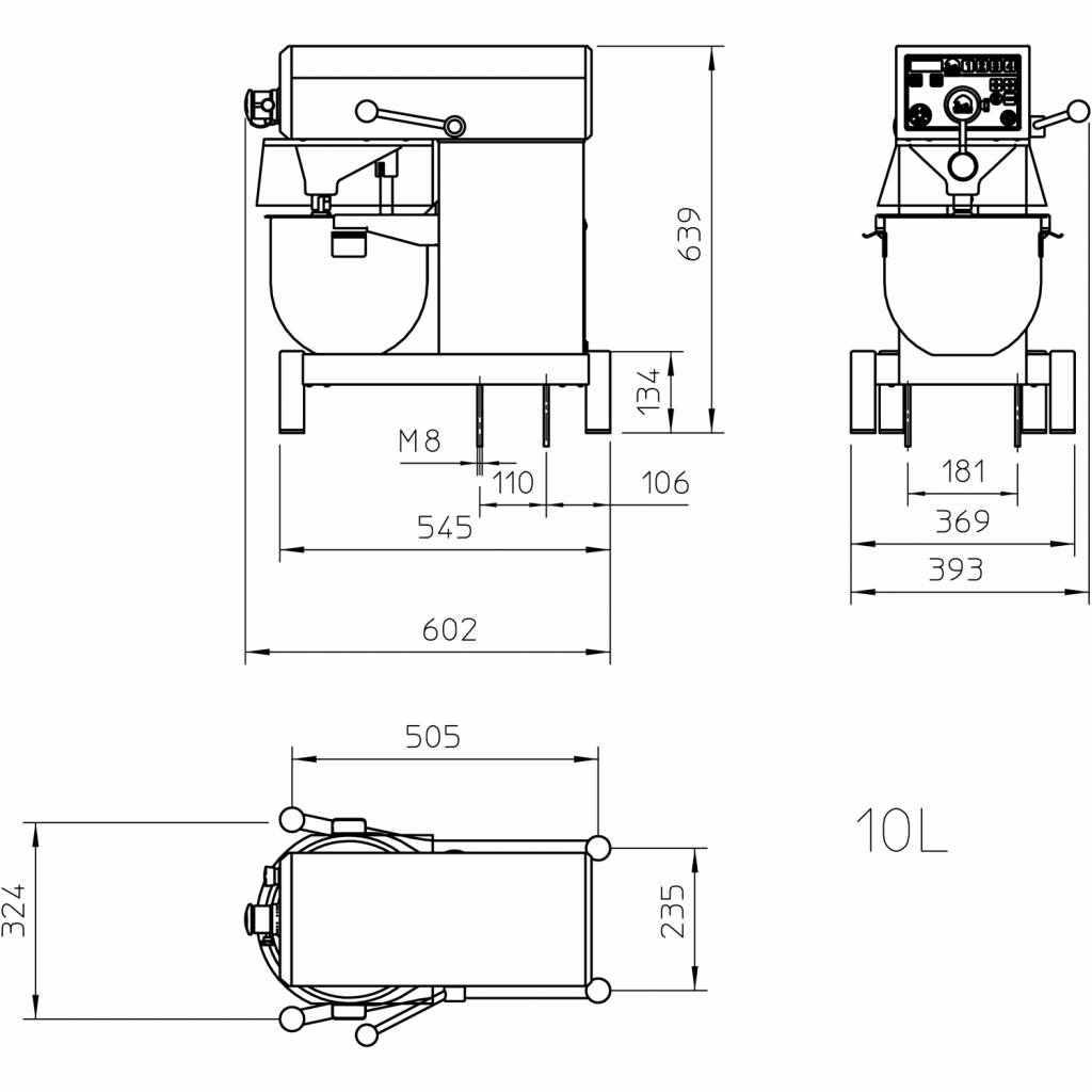 Планетарный миксер RN 10 (настольная модель)