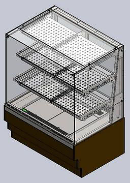 Витрина кондитерская Refettorio Crystal RKC21A-MV с 2 полками