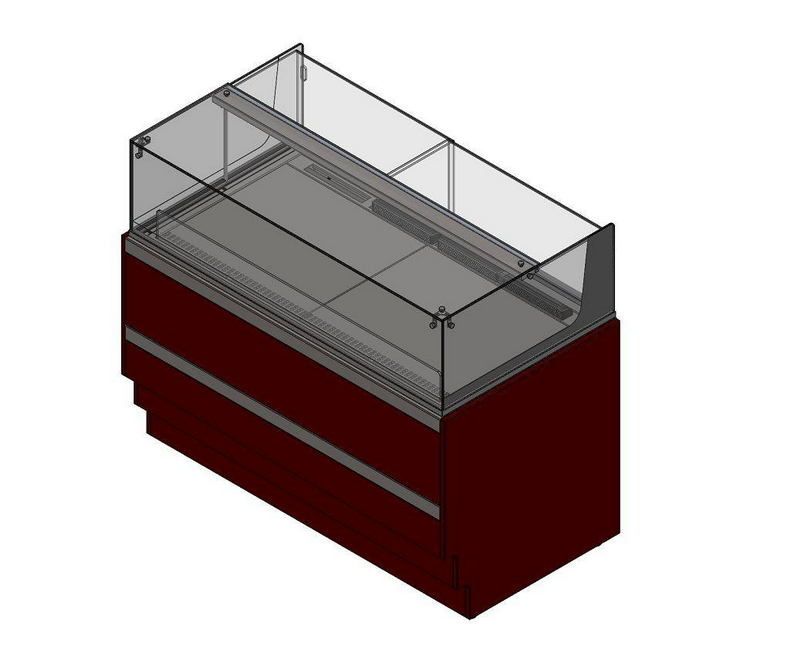 Прилавок кондитерский холодильный (динамика) RKC12A Crystal 1250x700x1090мм