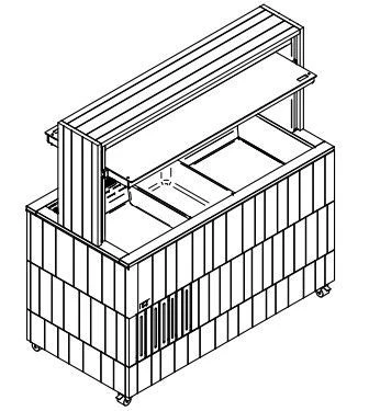 Стол охлаждаемый шведский Enofrigo DOGE ISOLA 1000 QPRF свет. дуб