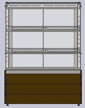 Витрина кондитерская Refettorio Crystal RKC21A-MV с 2 полками