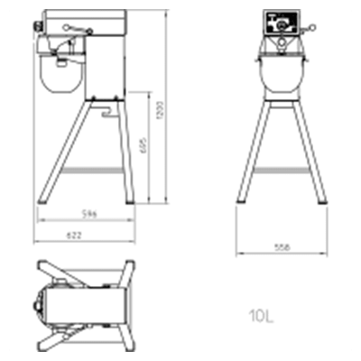 Планетарный миксер RN 10 (напольная модель)