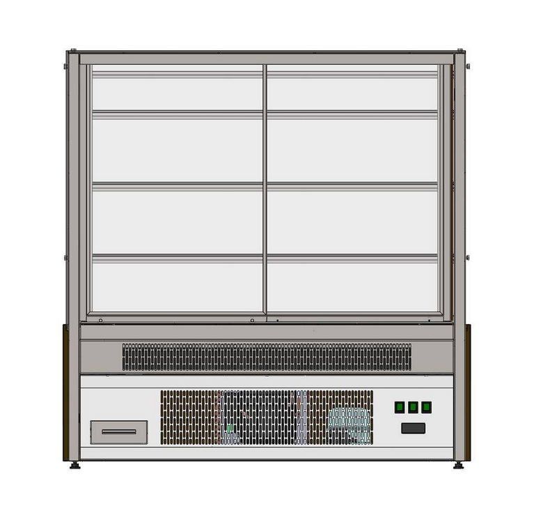 Витрина кондитерская холодильная закрытая (3 полки) RKC22A-MV Crystal 1250x700x1320мм
