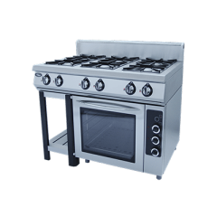 Плита газовая 6-ти горелочная Ф6ПДГ/800 с газовой духовкой