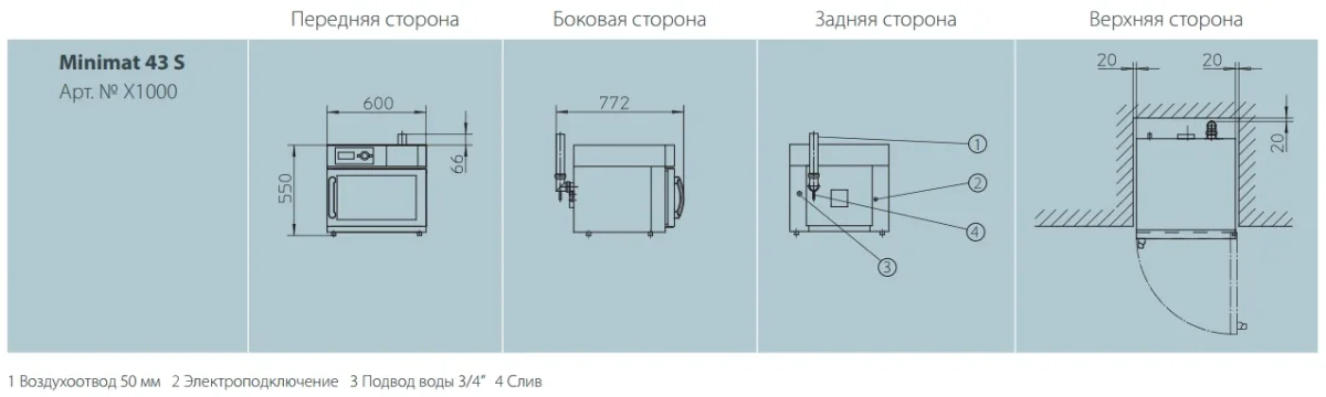 Печь конвекционная Wiesheu Minimat 43 S