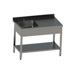 Стол производственный с мойкой, 900х600х850 мм