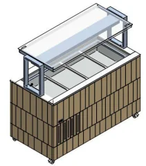 Стол подогреваемый шведский Enofrigo DOGE ISOLA SVT FISSA BM 1400 свет. дуб