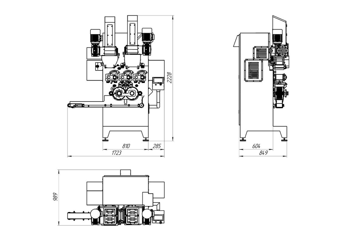Аппарат для изготовления двухкамерных пельменей и вареников СД-2-600