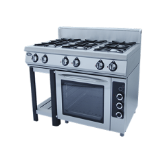 Плита газовая 6-ти горелочная Ф6ПДГ/800 с электрической духовкой