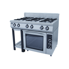 Плита газовая 6-ти горелочная Ф6ПДГ/800 с комбинированной духовкой